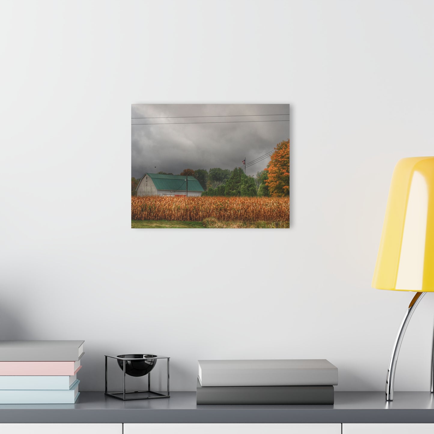 U R There Photography Saginaw Road White Rustic Farmhouse Acrylic Wall Print