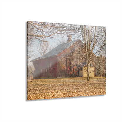 U R There Photography Millington Road Collapsing Red Rustic Farmhouse Acrylic Wall Print