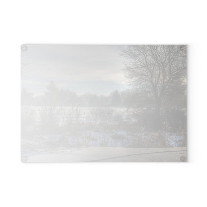U R There Photography Winter in Mayfield Rustic Farmhouse Tempered-Glass Cutting Board