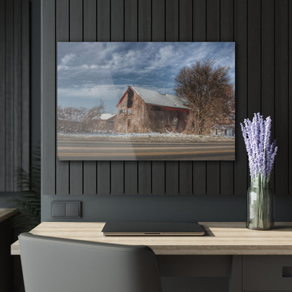 U R There Photography Almont Van Dyke Red II Rustic Farmhouse Acrylic Wall Print 14 "x 11"