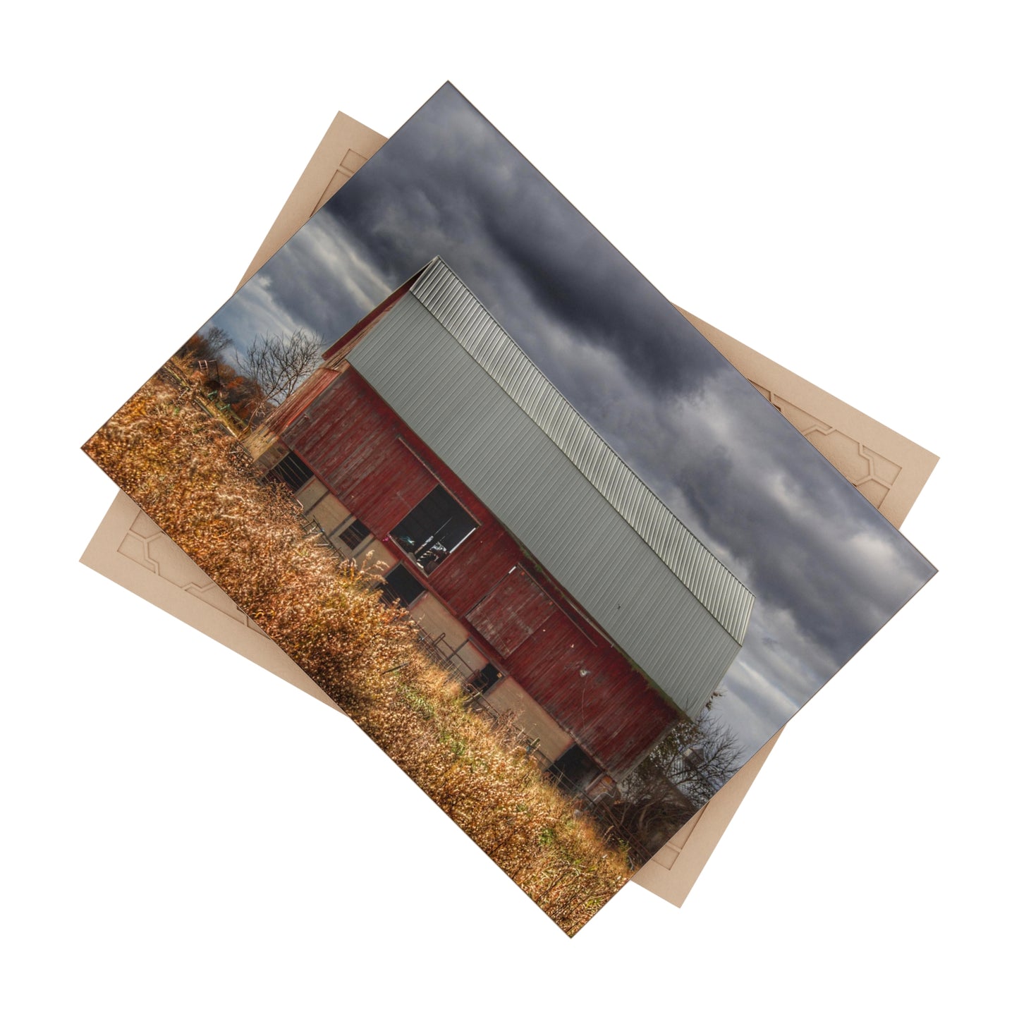 U R There Photography Booth Road Cow Barn I Rustic Farmhouse Decorative Ceramic Tile