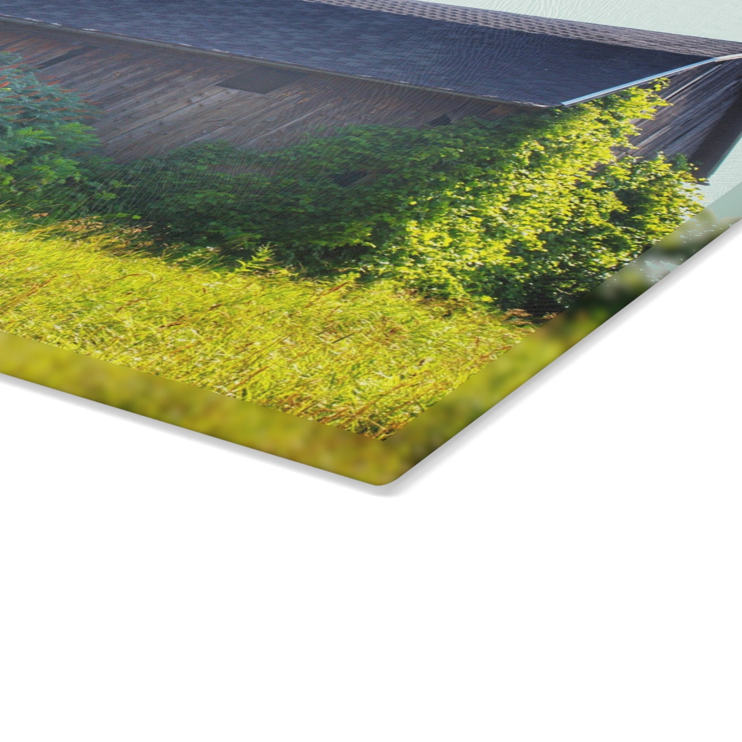 U R There Photography North Lake Pleasant Road Old Grey Rustic Farmhouse Tempered-Glass Cutting Board