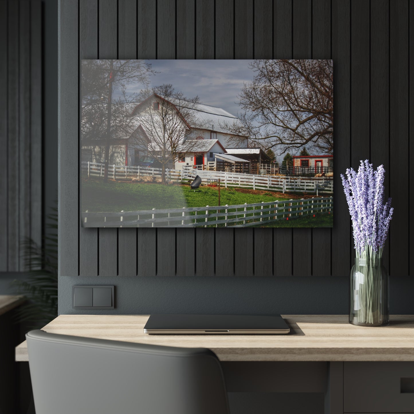 U R There Photography Henderson Whites Rustic Farmhouse Acrylic Wall Print