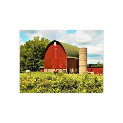 Barn Boutique Rustic Ceramic Wall Tile| Elmwood Road Red Barn and Horses