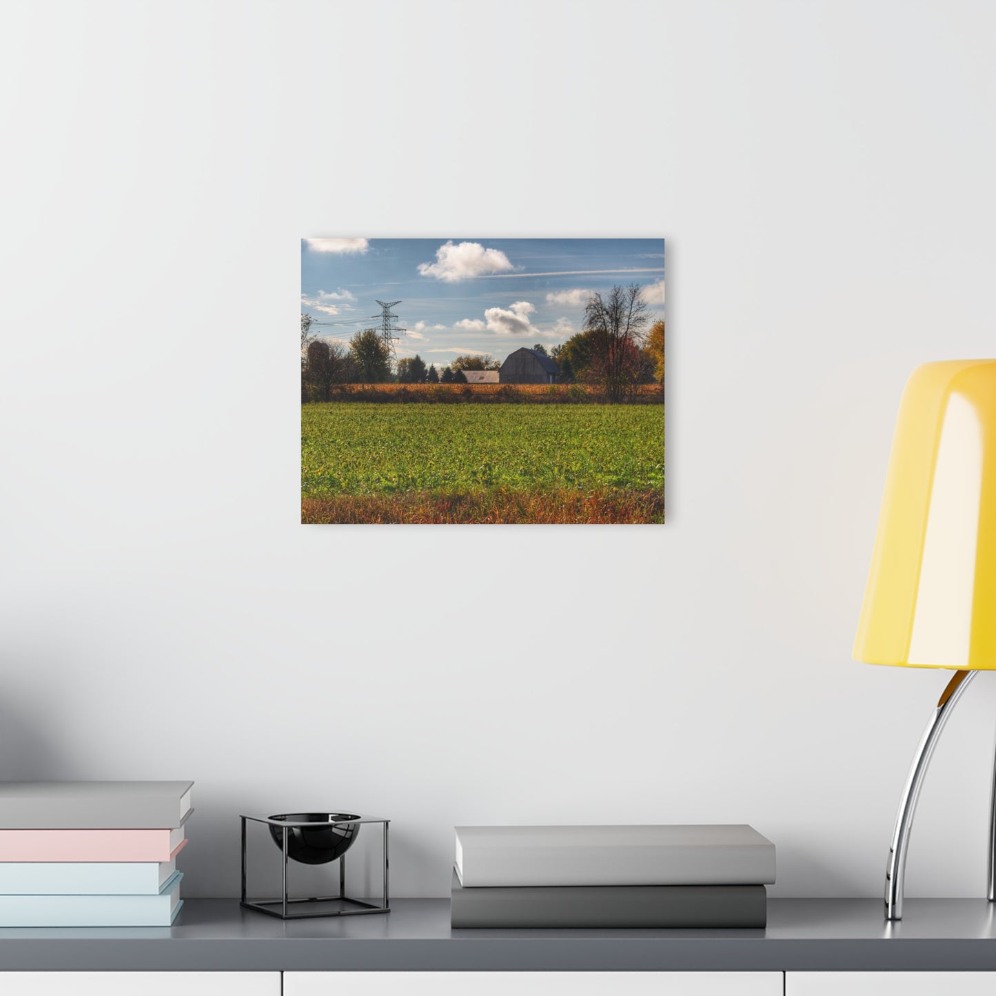 U R There Photography Wadsworth Road Grey Rustic Farmhouse Acrylic Wall Print