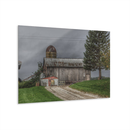 U R There Photography North Lake Road Grey Rustic Farmhouse Acrylic Wall Print