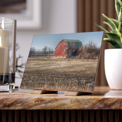 U R There Photography Bowers Road Goodland Red Rustic Farmhouse Decorative Ceramic Tile