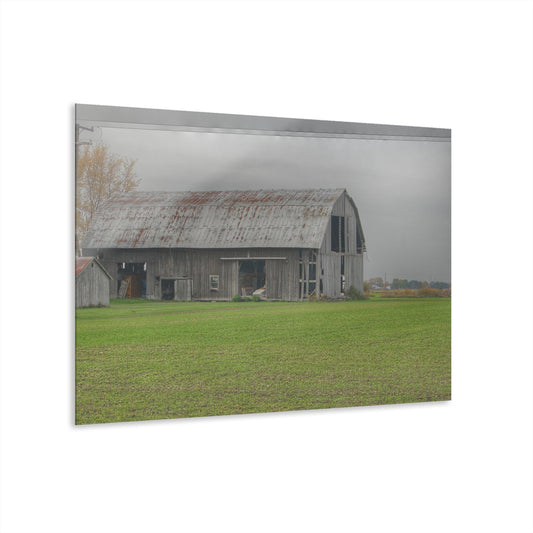 U R There Photography Bradford Road Grey Rustic Farmhouse Acrylic Wall Print