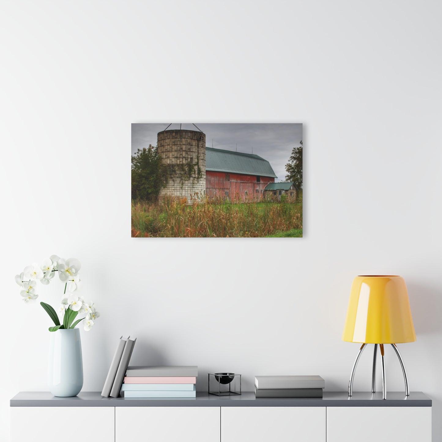 U R There Photography Plumb Creek Road Red II Rustic Farmhouse Acrylic Wall Print