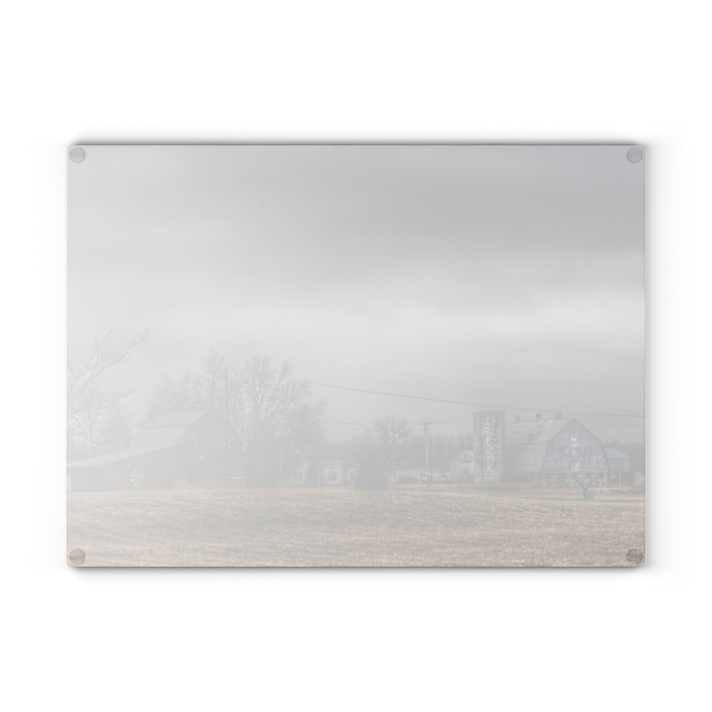 U R There Photography Daley Road Duo Rustic Farmhouse Tempered-Glass Cutting Board