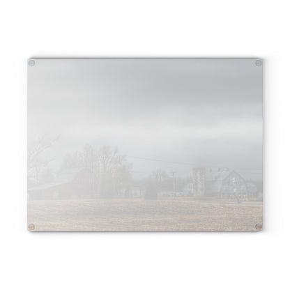 U R There Photography Daley Road Duo Rustic Farmhouse Tempered-Glass Cutting Board