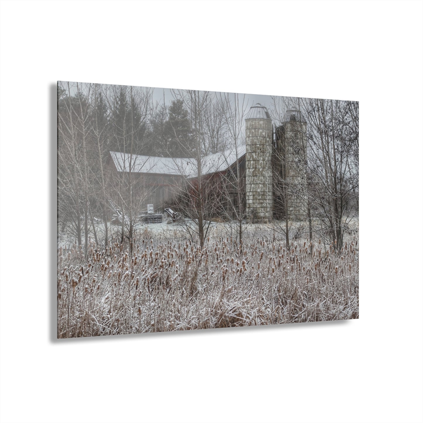 U R There Photography Washburn Road Hidden Red Rustic Farmhouse Acrylic Wall Print
