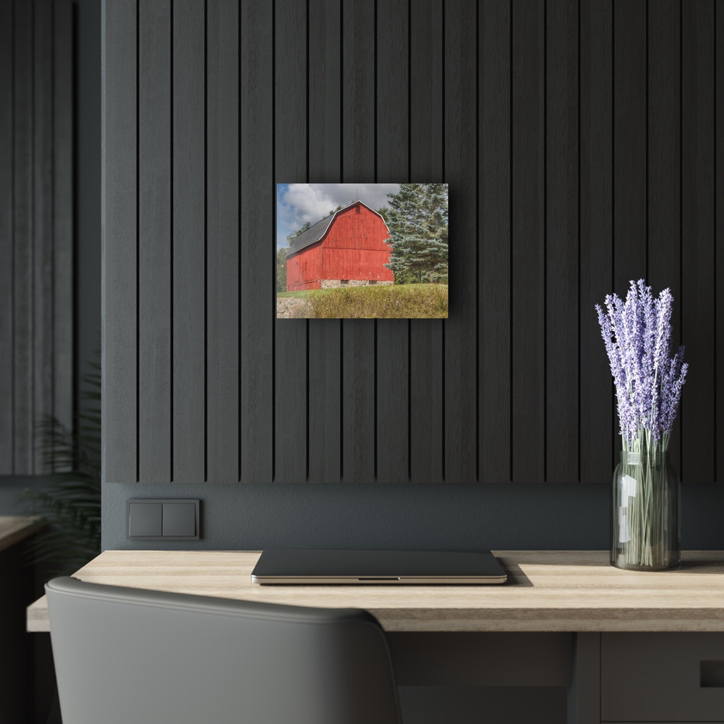 U R There Photography Oxford Baldwin Red Rustic Farmhouse Acrylic Wall Print