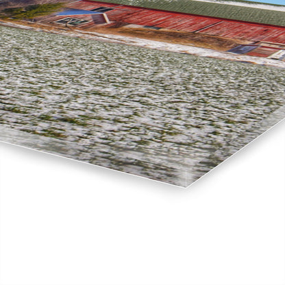 U R There Photography Early Spring Red II Rustic Farmhouse Acrylic Wall Print