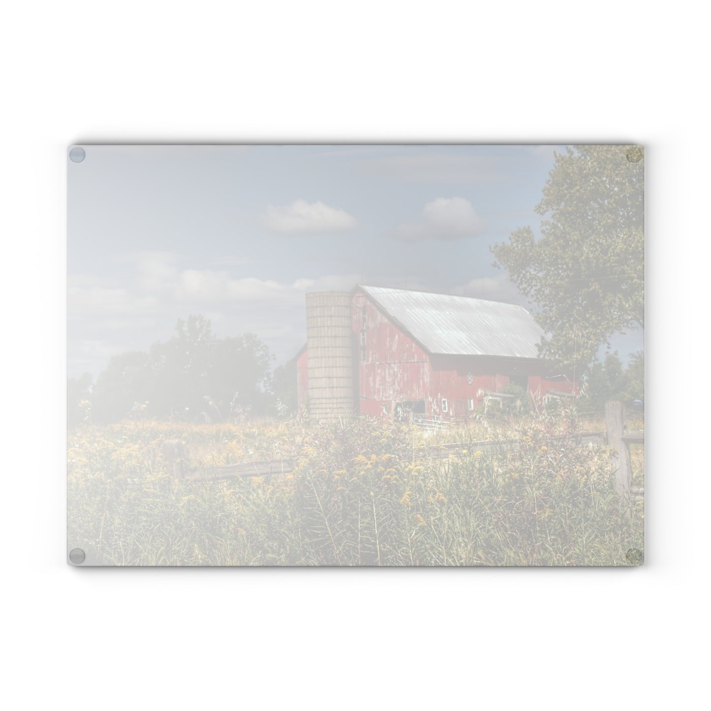 Barn Boutique Rustic Tempered-Glass Cutting Board| Nettney Road Red