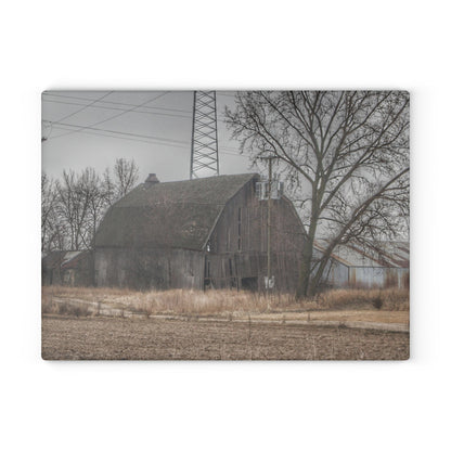 U R There Photography Barnes Road End of Days Rustic Farmhouse Tempered-Glass Cutting Board