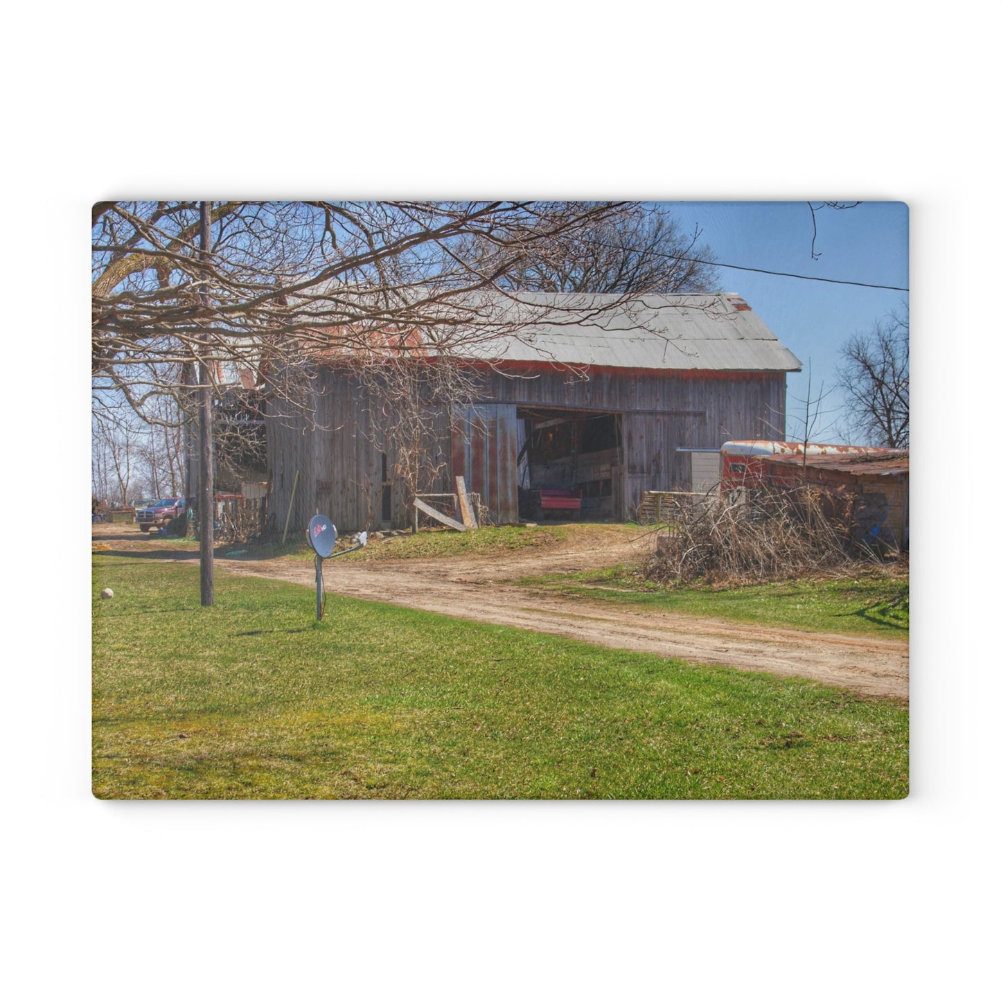 U R There Photography Lee Hill Greys Rustic Farmhouse Tempered-Glass Cutting Board
