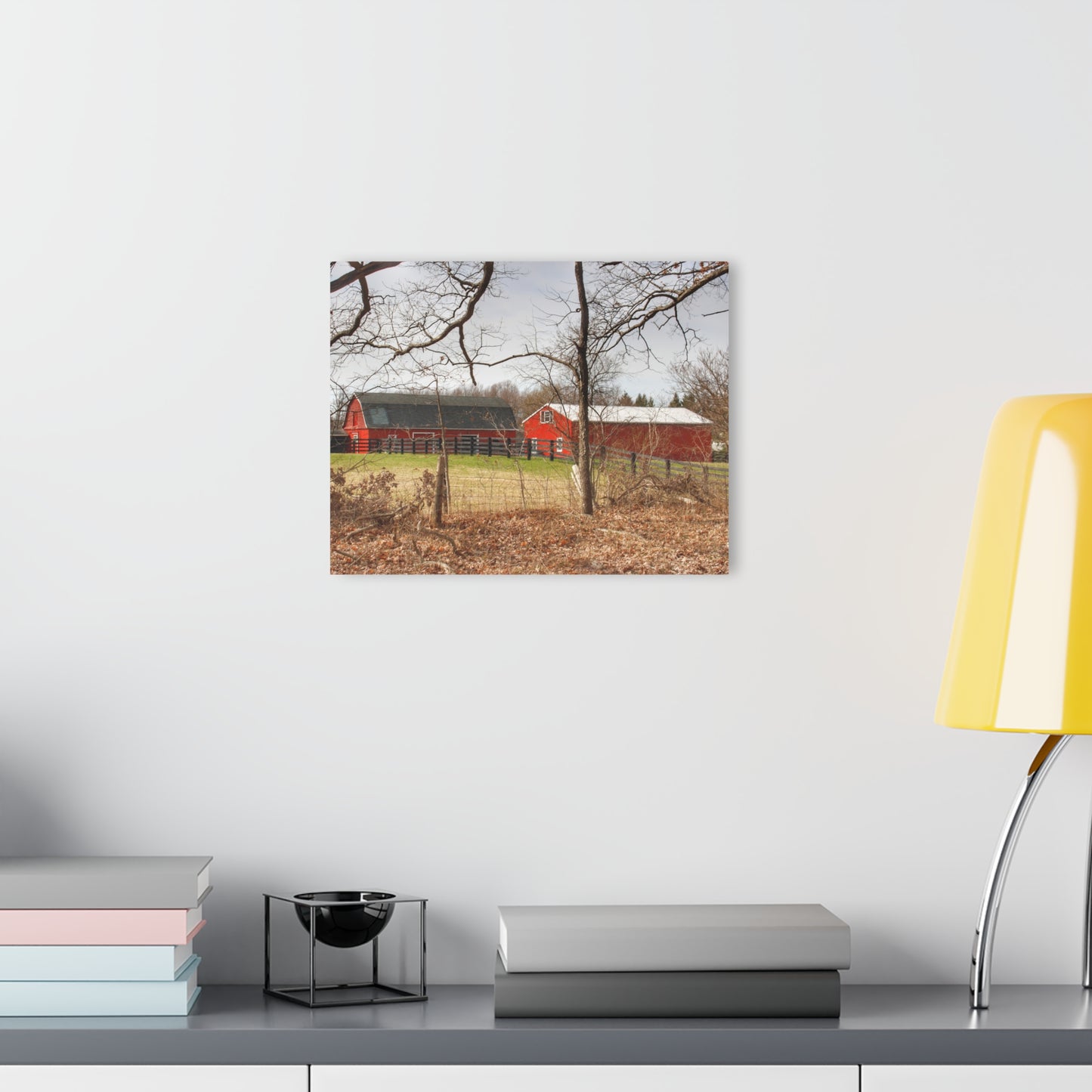 U R There Photography Hidden Hosner Reds Rustic Farmhouse Acrylic Wall Print