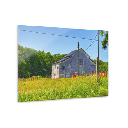 U R There Photography Greenwood Road Whitewash Grey Rustic Farmhouse Acrylic Wall Print