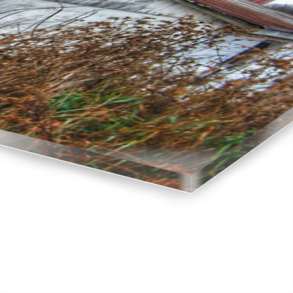 U R There Photography German Road Forgotten Red II Rustic Farmhouse Acrylic Wall Print