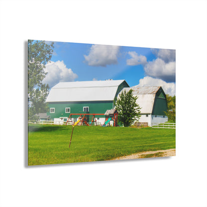 U R There Photography Hough Road Green Rustic Farmhouse Acrylic Wall Print