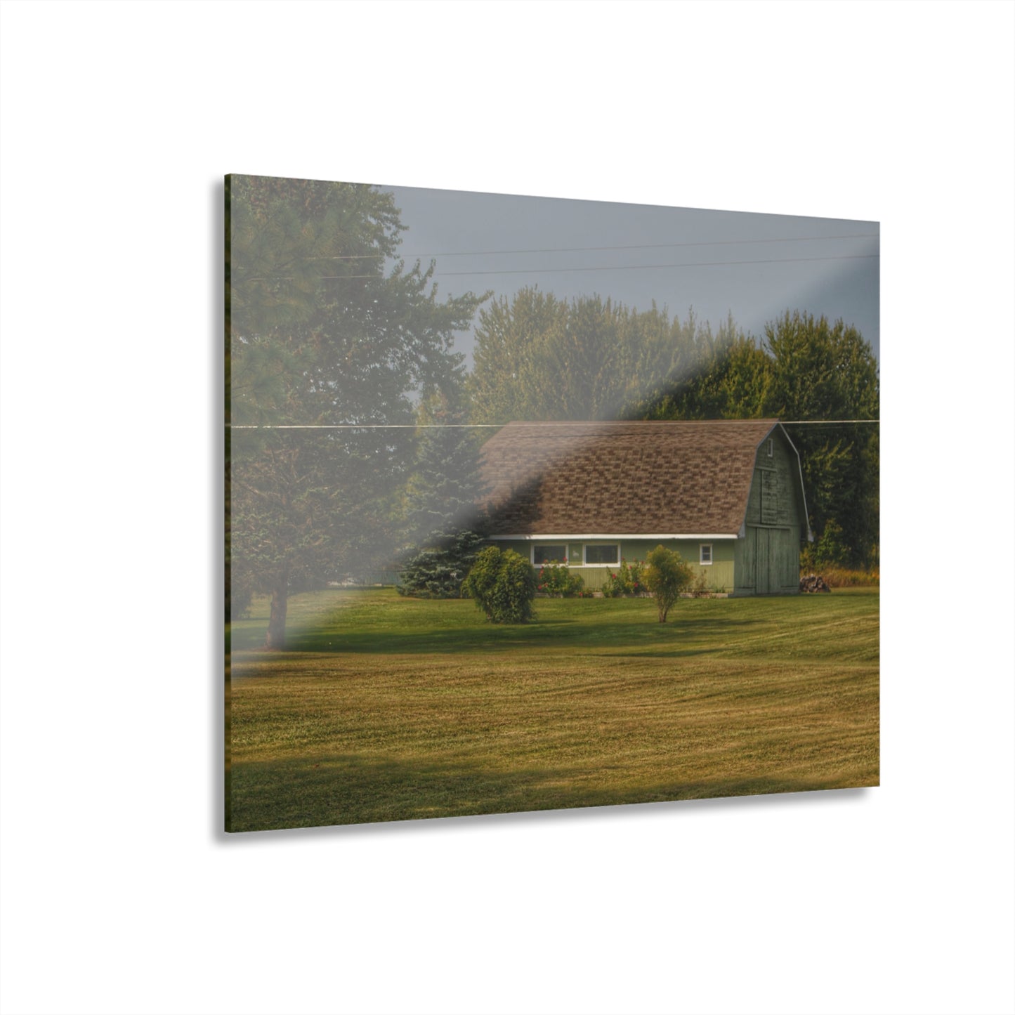 U R There Photography Crawford Road Green Rustic Farmhouse Acrylic Wall Print