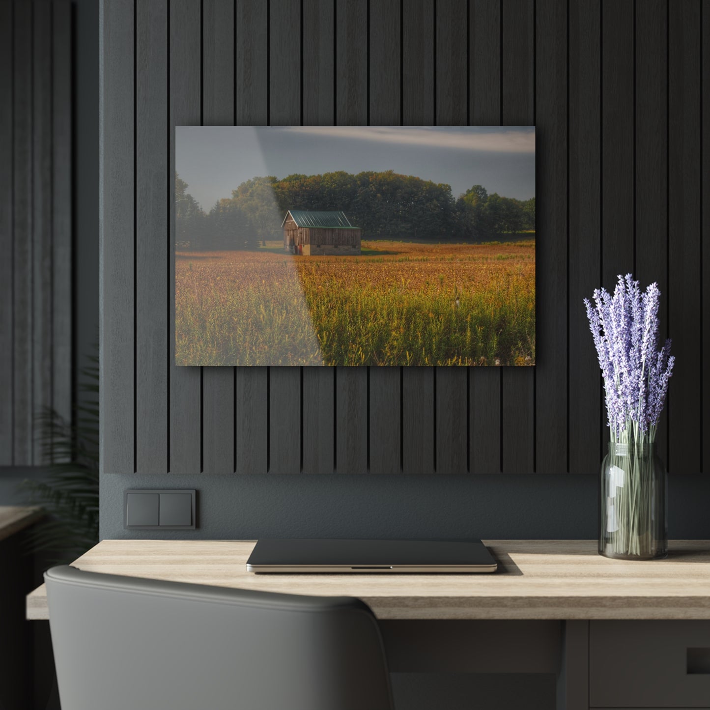 U R There Photography Snover Grey I Rustic Farmhouse Acrylic Wall Print