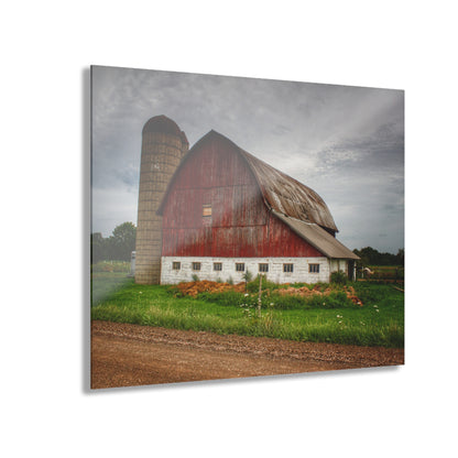 U R There Photography Washburn Road Red Rustic Farmhouse Acrylic Wall Print