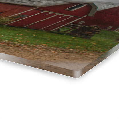 U R There Photography Cramton Road Reds II Rustic Farmhouse Acrylic Wall Print