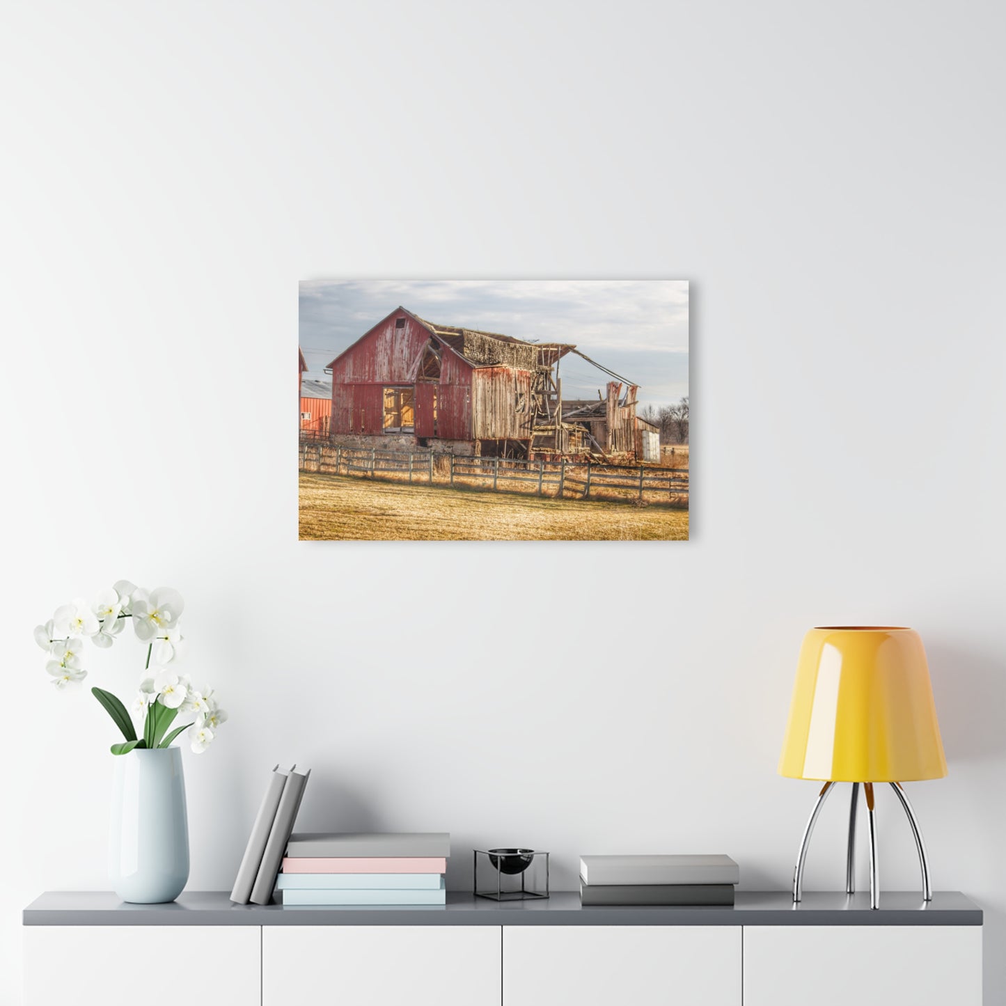 U R There Photography Irish Road Old Red Rustic Farmhouse Acrylic Wall Print