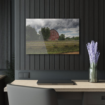 U R There Photography Elba Township Red Rustic Farmhouse Acrylic Wall Print