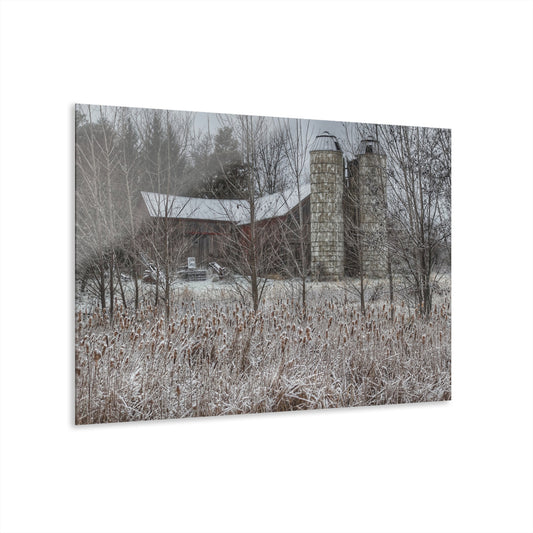 U R There Photography Washburn Road Hidden Red Rustic Farmhouse Acrylic Wall Print