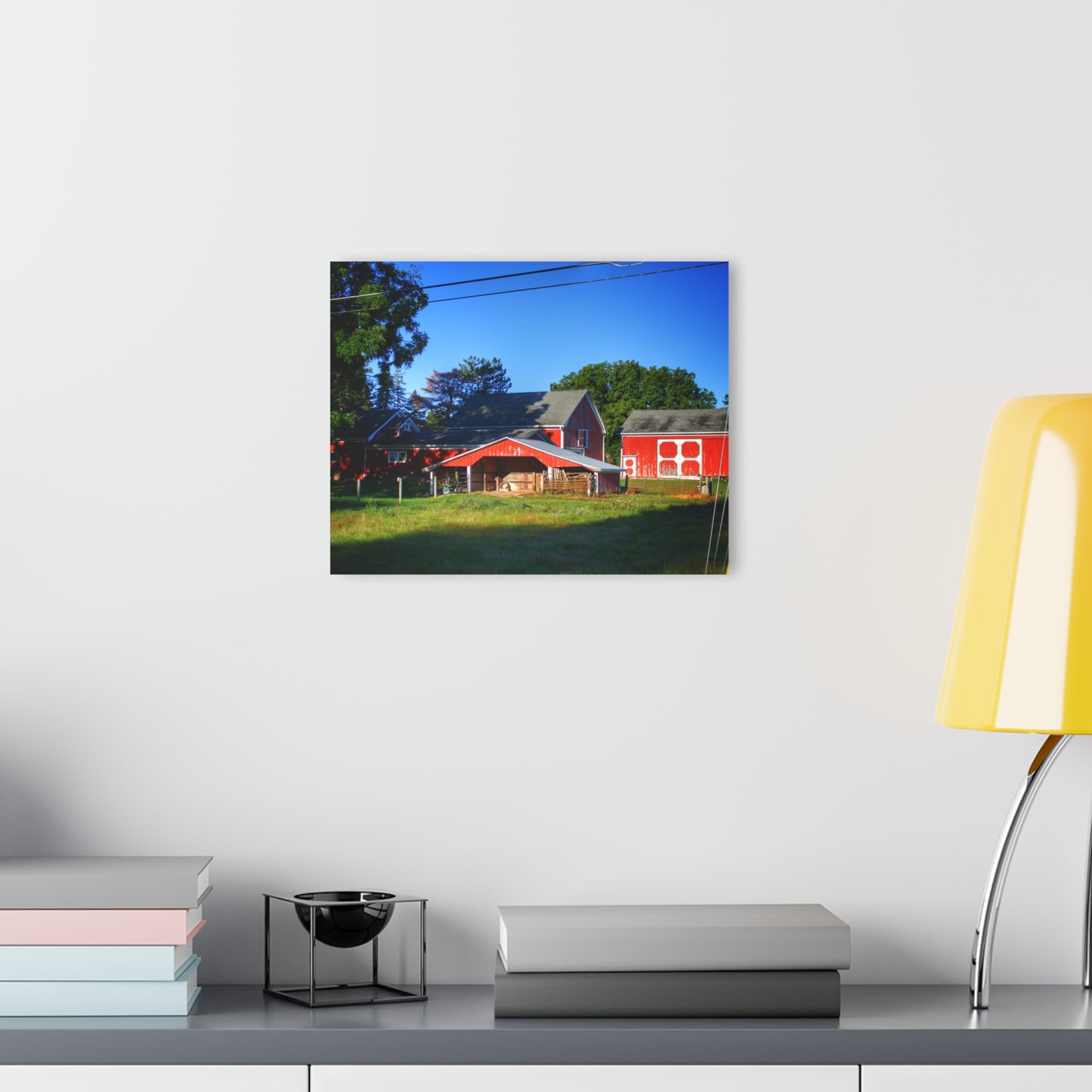 U R There Photography Rochester Road Little Red Farm Rustic Farmhouse Acrylic Wall Print
