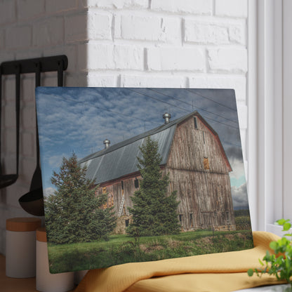 U R There Photography North Irish Red III Rustic Farmhouse Tempered-Glass Cutting Board