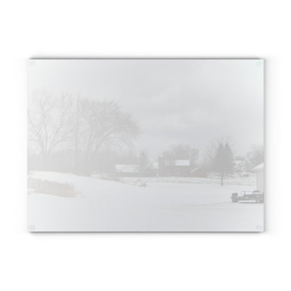 U R There Photography Across the Field on Sandy Lane Rustic Farmhouse Tempered-Glass Cutting Board