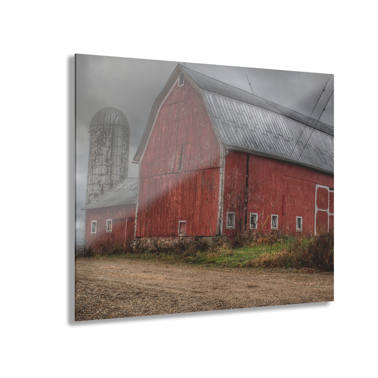 U R There Photography Stanley Road Reds Rustic Farmhouse Acrylic Wall Print