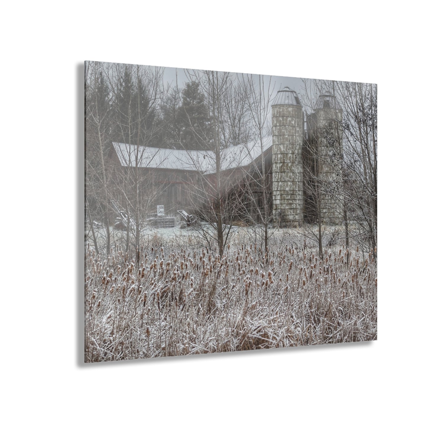 U R There Photography Washburn Road Hidden Red Rustic Farmhouse Acrylic Wall Print