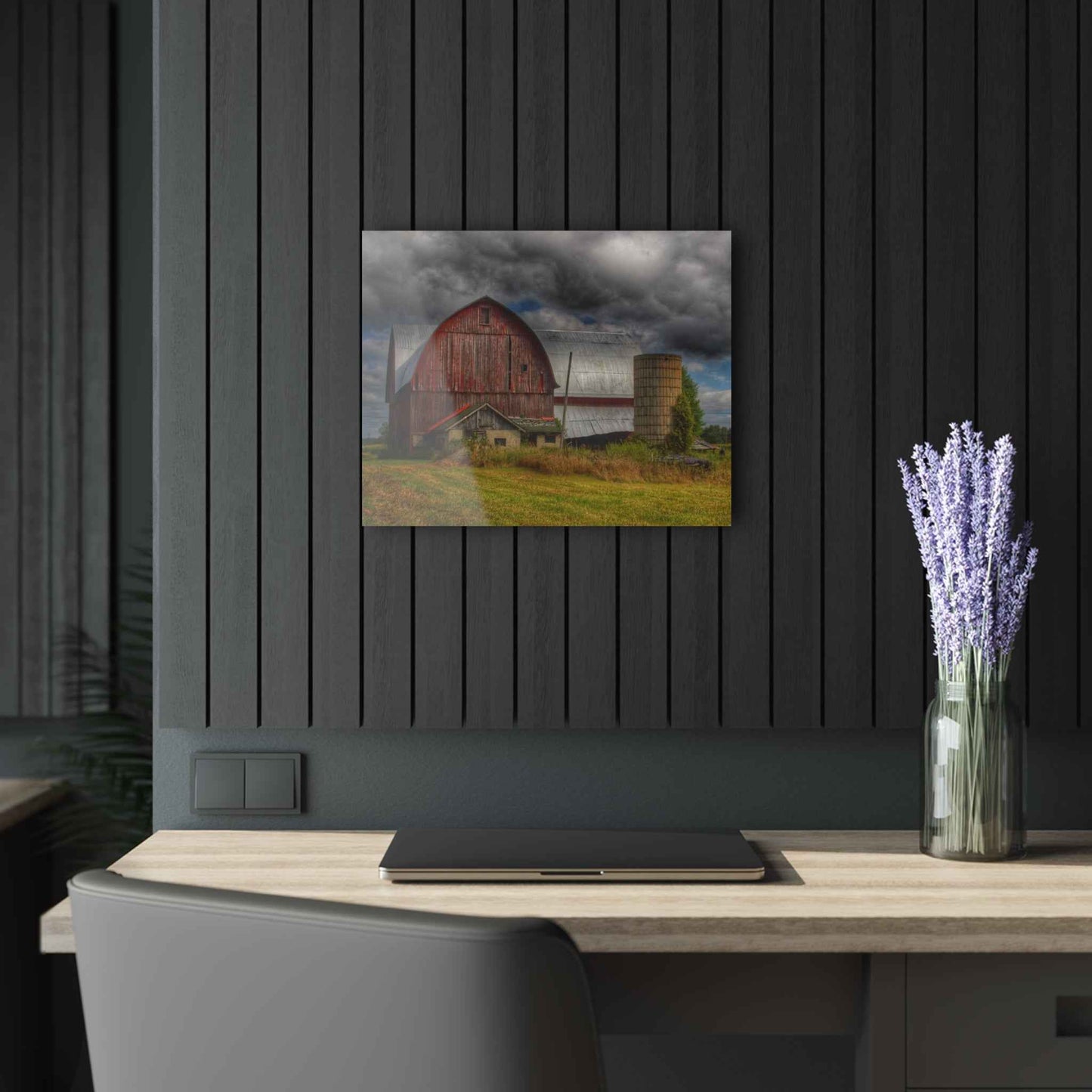U R There Photography Valentine Road Red I Rustic Farmhouse Acrylic Wall Print