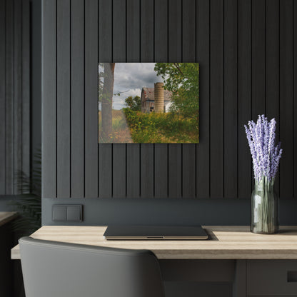 U R There Photography Hill Road Roadside Grey III Rustic Farmhouse Acrylic Wall Print