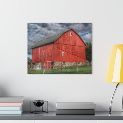 U R There Photography Elba Road Red I Rustic Farmhouse Acrylic Wall Print