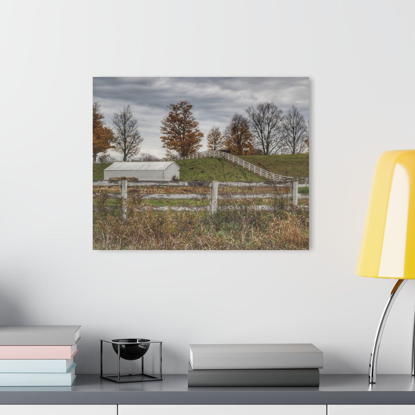 U R There Photography Millville Road Horses on the Hill Rustic Farmhouse Acrylic Wall Print