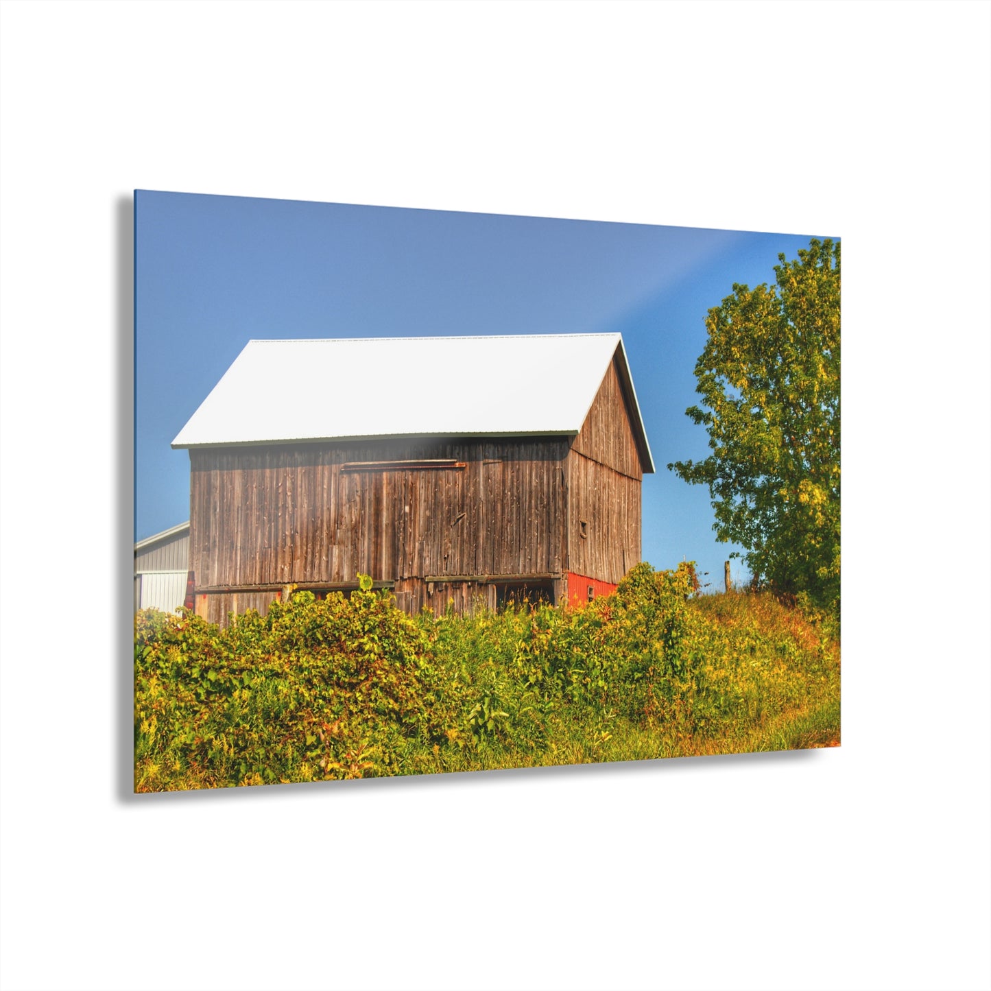 U R There Photography Hilltop High Grey Rustic Farmhouse Acrylic Wall Print