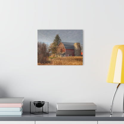 U R There Photography Otter Lake Road Red I Rustic Farmhouse Acrylic Wall Print