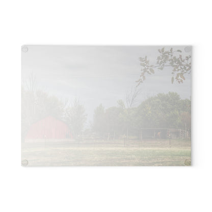 U R There Photography Petz Road Farm Rustic Farmhouse Tempered-Glass Cutting Board