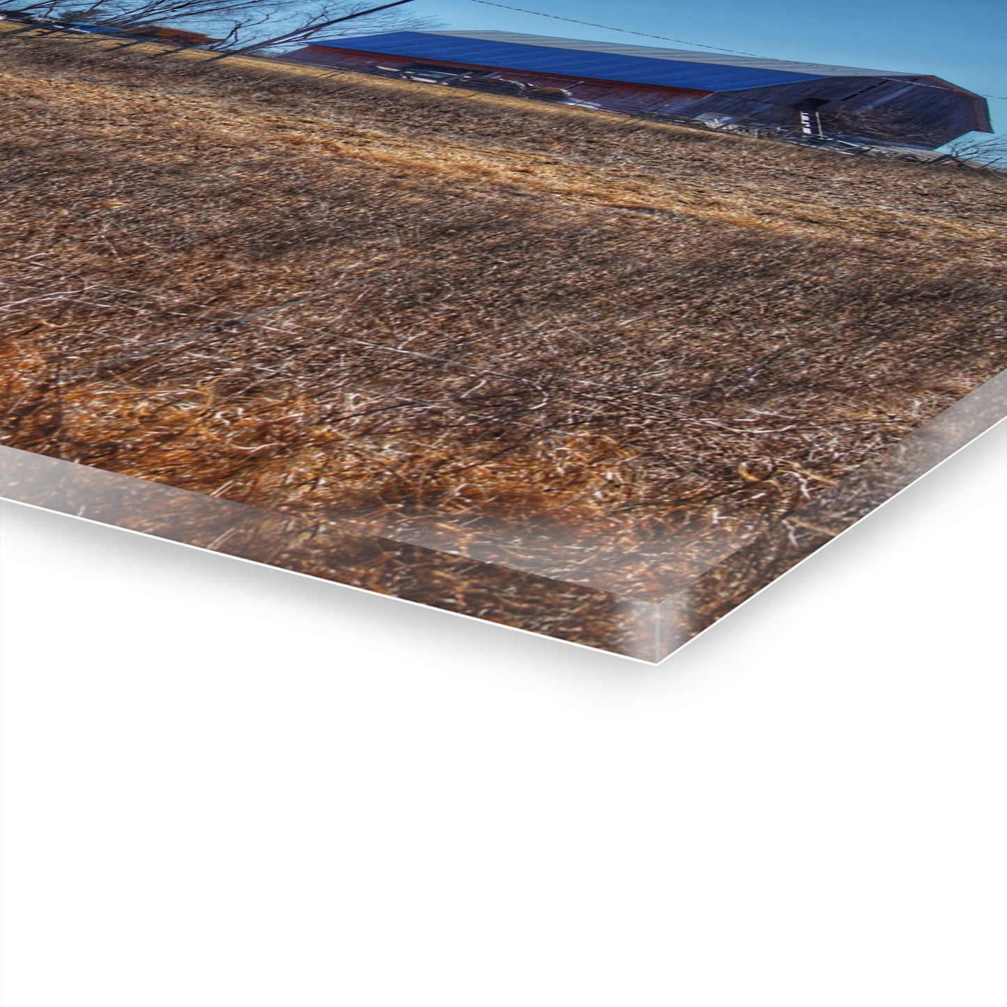 U R There Photography Marathon Haybarn on the Hill I Rustic Farmhouse Acrylic Wall Print