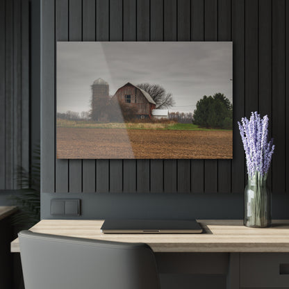 U R There Photography Reinelt Road Red Rustic Farmhouse Acrylic Wall Print