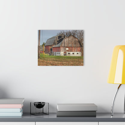 U R There Photography Crawford Road Old Red Rustic Farmhouse Acrylic Wall Print