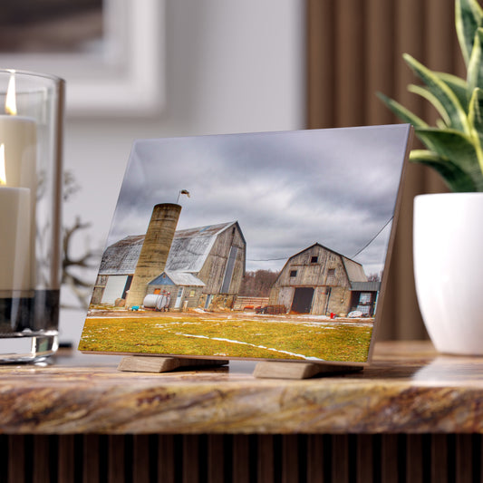 U R There Photography Chapman Greys Rustic Farmhouse Decorative Ceramic Tile