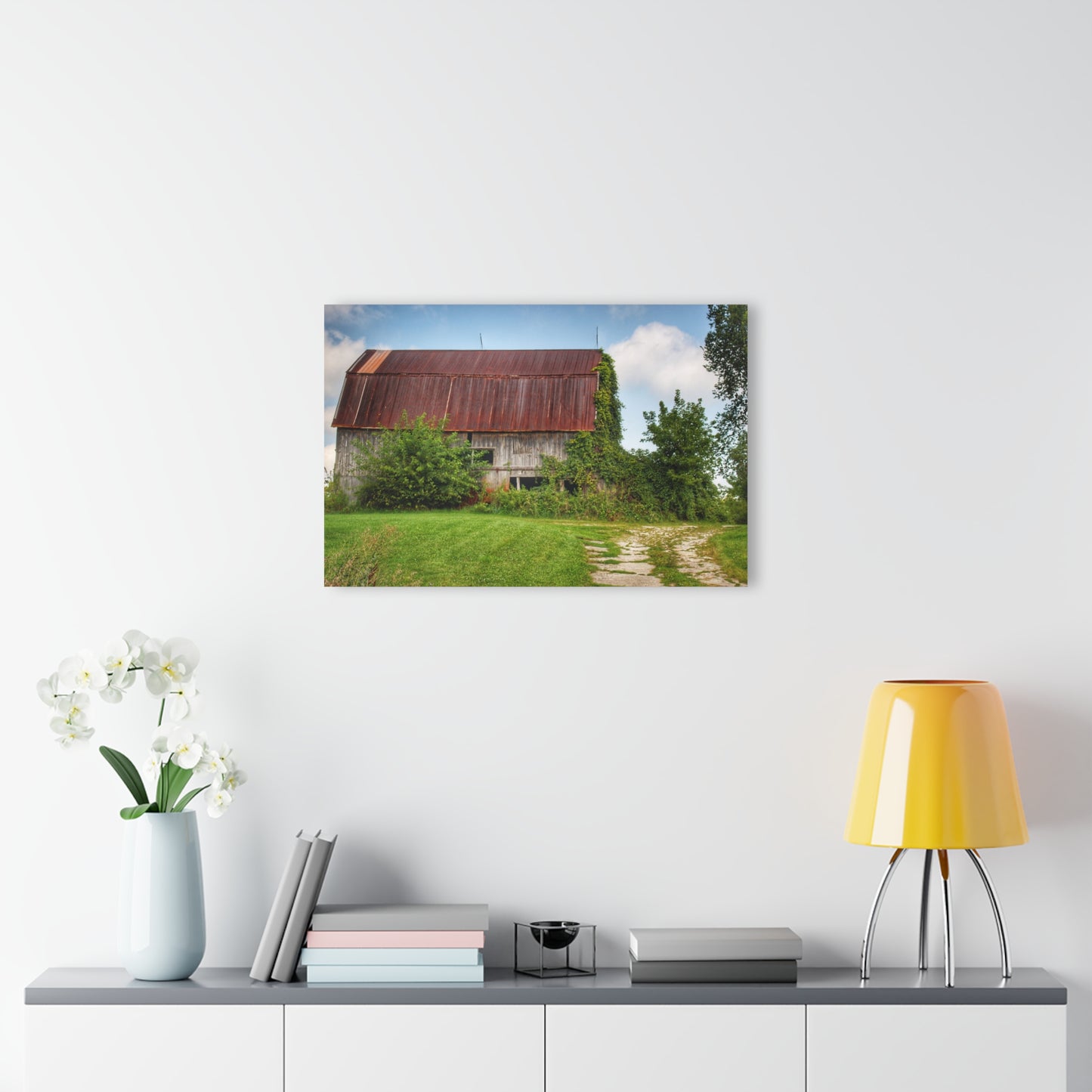 U R There Photography Grey Road Rusted I Rustic Farmhouse Acrylic Wall Print