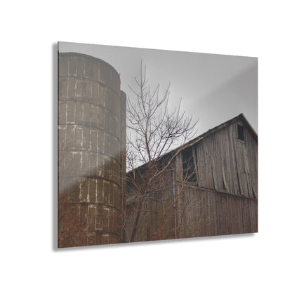 U R There Photography Brandon Hill Grey Rustic Farmhouse Acrylic Wall Print